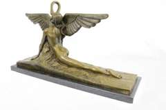 Girl with Swan Bronze Sculpture