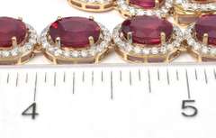 Ruby & Diamond Necklace in 14K Yellow Gold