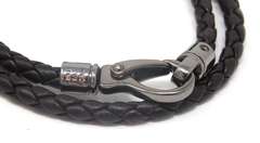 Stylish Tod's Brown Woven Double Wrap Bracelet