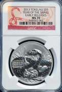 2013 Tokelau S$5 Year Of The Snake NGC MS 70 ER
