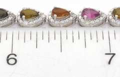 Inspiring Tourmaline & Diamond Bracelet in Sterling Silver