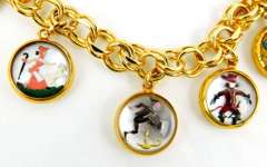 Sterling Crystal Essex Nursery Rhyme Charm Bracelet