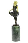 Young Baby Girl on Stage Bronze Sculpture
