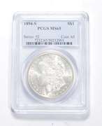 MS65 1894-S Morgan Silver Dollar - Graded PCGS