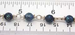 Sterling Silver Blue Pearl Station Bracelet