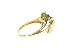 10K Yellow Gold 0.56 Ctw Diamond Pear Channel Statement Ring