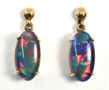 Colorful Opal Doublet Earrings