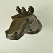 Horse Statue Bust Wall Mounted Bronze Sculpture