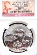 2013 Tokelau S$5 Year Of The Snake ER NGC MS70
