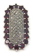 Marcasite & Ruby Sterling Silver pendant