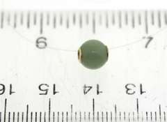 Green Jade on Clear Cord Necklace