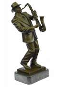 Saxophone Player Bronze Sculpture