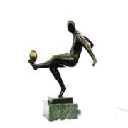 Modernist of Soccer Player Bronze Sculpture