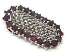 Marcasite & Ruby Sterling Silver pendant