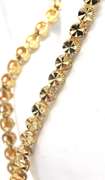 Pretty 14kt YG Diamond Cut Circle Link Bracelet