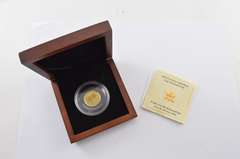 2001 Canada 10 Dollars 1/4 Oz Gold Maple Leaf Hologram Coin Box & COA