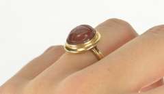 14K Yellow Gold Oval Amethyst Chevron Link Tennis Bracelet