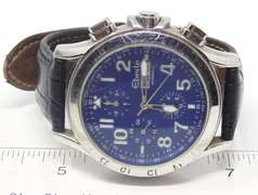 Eberle Day Date Blue Dial Watch