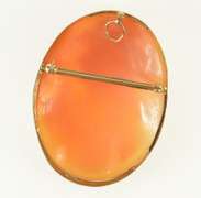 14K Yellow Gold Victorian Artemis Goddess Archer Cameo Pendant/Pin