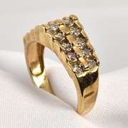 Unusual Channel Set Pyramid Ring