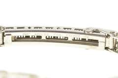 10K White Gold Diamond Syn. Sapphire Ornate Art Deco Bracelet