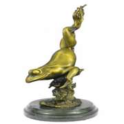 Gild Prince Frog Gold Patina Bronze Sculpture