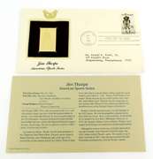 1984 Jim Thorpe 1st Day Cover & 22KT Gold Stamp