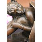 Nude Girl Emerging from Egg Shell Bronze Sculpture