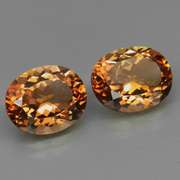 Beautifully matched 10.62ct Imperial Topaz pair