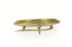 Gold Filled Ornate Victorian Arranged Hair Mourning Pendant/Pin