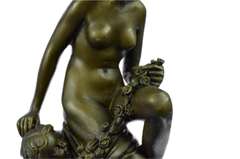Young Cherub and a Lady Bronze Sculpture