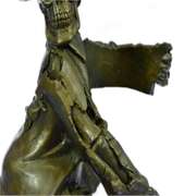 Hot Cast Pirate Skeleton Wine Holder Bronze Sculpture Statue Figurine Figural NR