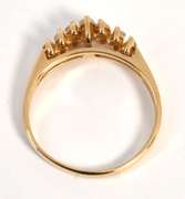 Flashy Marquise Diamond Pyramid Ring