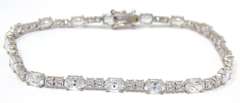 Elegant Oval & Round CZ Lin Bracelet