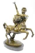 Centaurs Abducting Nude Woman Bronze Sculpture