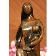 Mother Reading to her kid Bronze Sculpture