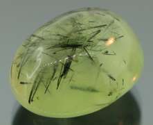 Collectors 51.38ct heavily rutilated Prehnite
