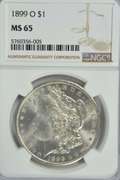 Blazing Gem BU 1899-O Morgan Silver Dollar. NGC MS65
