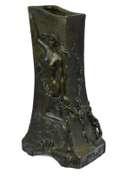 Bas Relief Woman Vase Bronze Sculpture