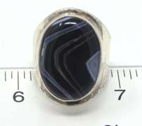 Sterling Silver Agate Ring