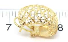 Wonderful 18kt Open Woven Diamond Cut Earrings