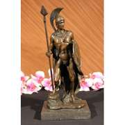 Bronze Statue Marble Classical Roman Warrior Nobleman Military War God