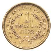 1852 $1.00 Liberty Head Gold Dollar