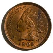 1902 Red Brown Ch BU Indian Head Cent