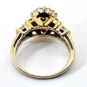 Bold White Gold Diamond Cluster