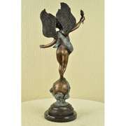 Angel Cupid with Torch of Victory Bronze Sculpture Mythical Art
