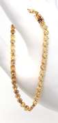 Pretty 14kt YG Diamond Cut Circle Link Bracelet
