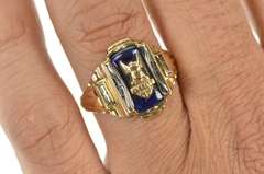 10K Yellow Gold 1970 Everett High School Ornate Class Ring