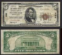 $5 1929-I NBN Farmers Deposit National Bank Pittsburgh PA Ch. 685 Fine