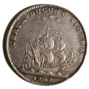 1707 Burgundy Token Louis XIV Certa Ducant Sidera Silver